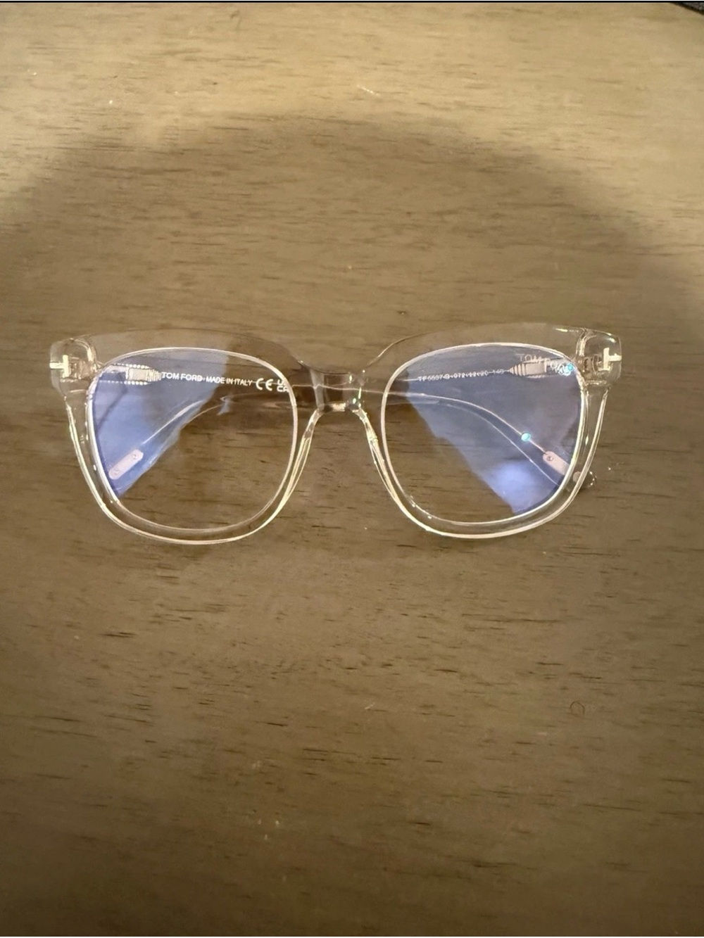 Ford Clear Frame Blue Tint Glasses